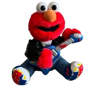 Vintage 1998 Elmo Rock N Roll w/ Guitar Plays Music Sings And Shakes Works